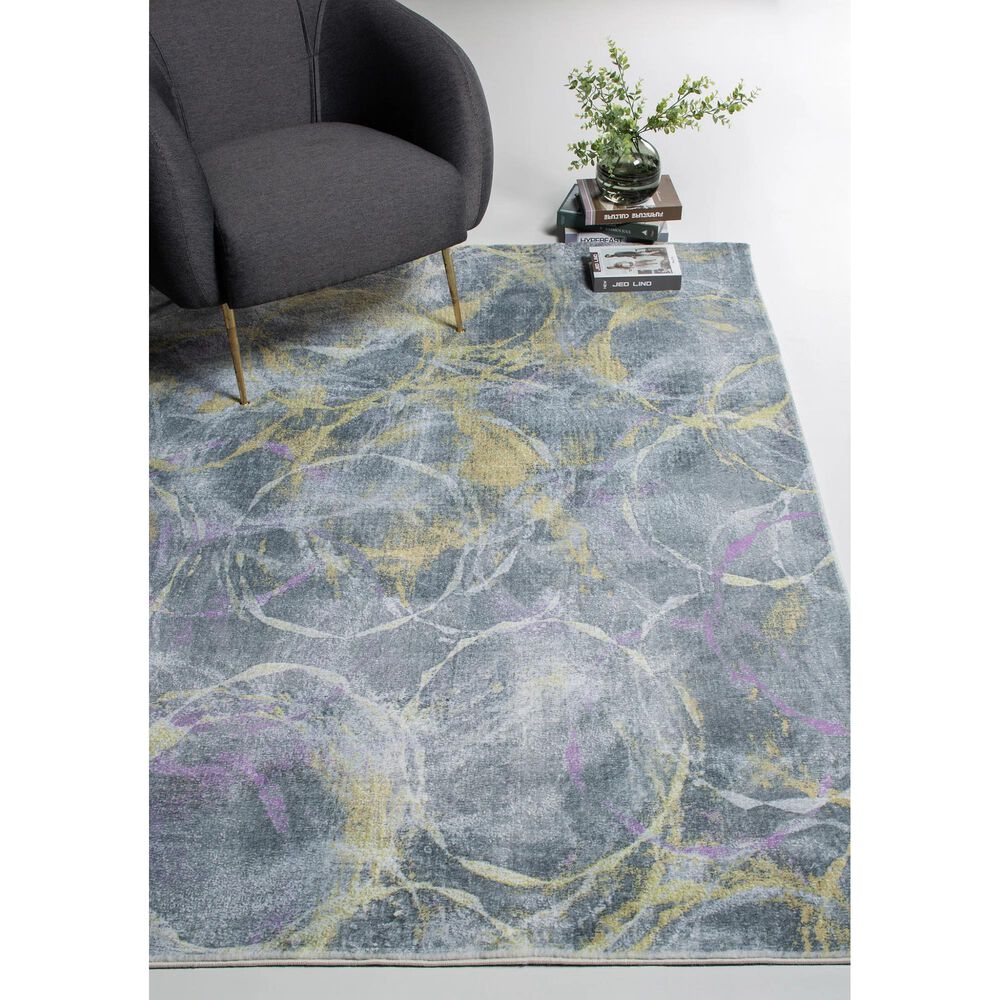 Kas Oriental Rugs Roxy Visions 6&#39; x 9&#39; Grey and Gold Area Rug, , large