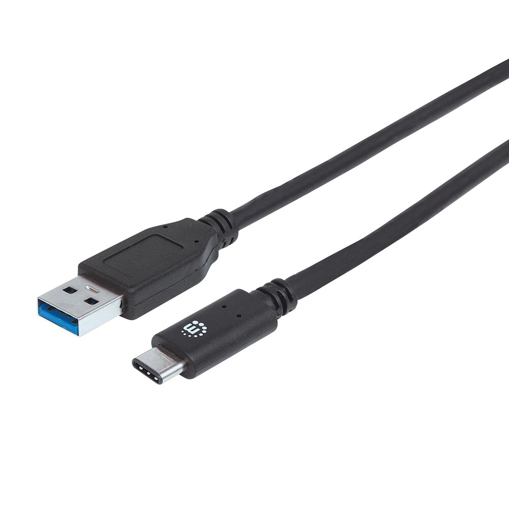 Manhattan 3&#39; USB 3.1 Gen 2, Type-A Male to Type-C Male, 10 Gbps in Black, , large