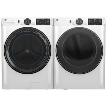 GE Appliances 5.0 Cu. Ft. Washer and 7.8 Cu. Ft. Electric Dryer in White, , large