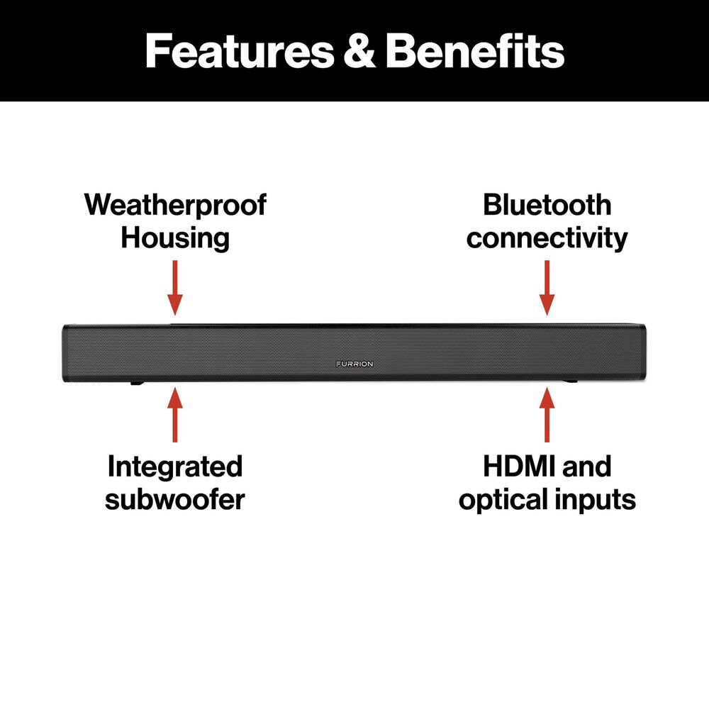 Furrion Aurora 43" Class Partial Sun 4K LED UHD - Outdoor Smart TV with 70W 2.1 Soundbar in Black, , large