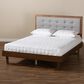 Baxton Studio Viviana King Platform Bed in Gray/Walnut, , large