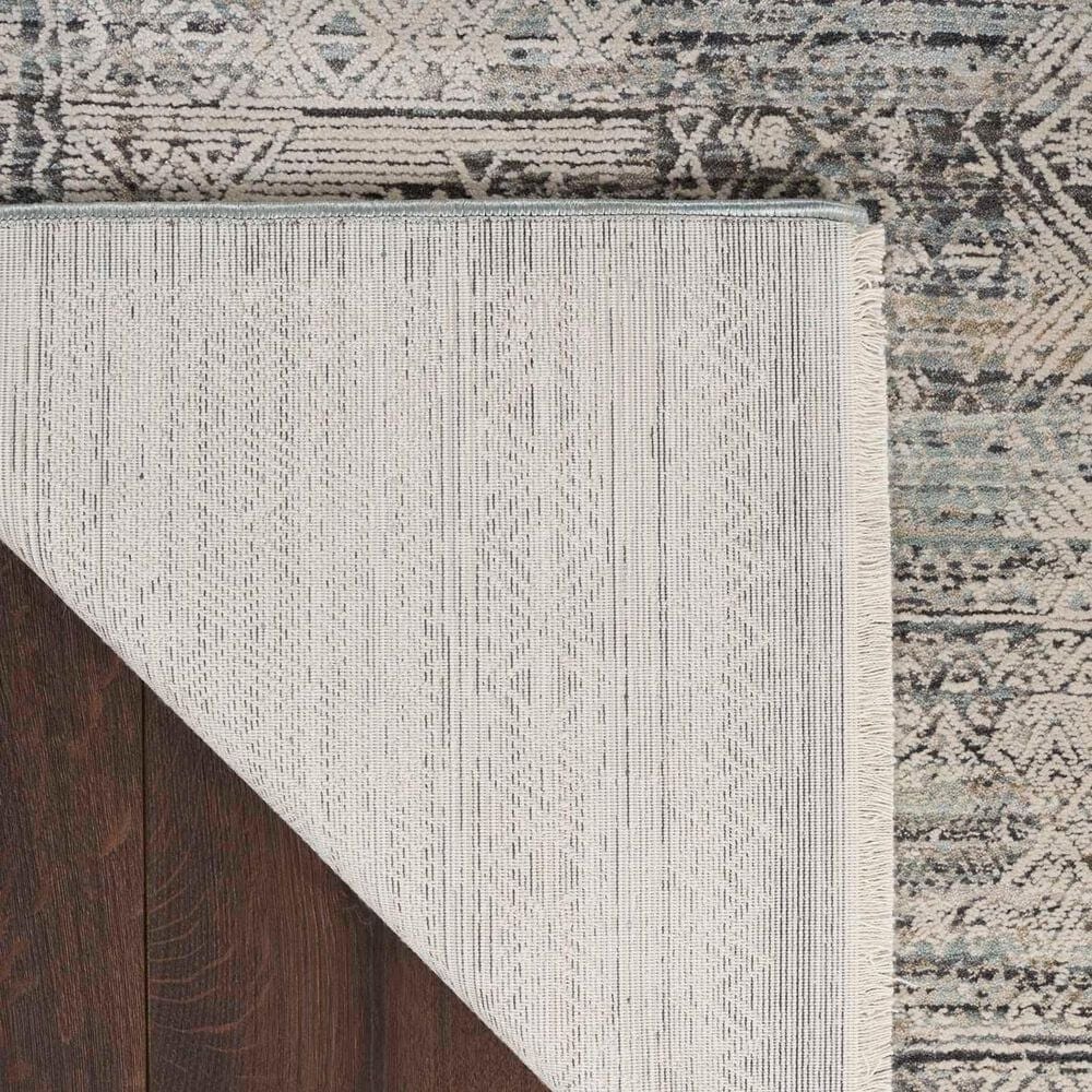 Nourison Lynx 2&#39;3&quot; x 12&#39; Ivory and Blue Runner, , large
