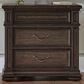 Belle Furnishings Provence Park 3-Drawer Nightstand in Chateau Brown, , large