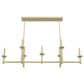 Hunter Briargrove 7-Light Linear Chandelier in Modern Brass, , large