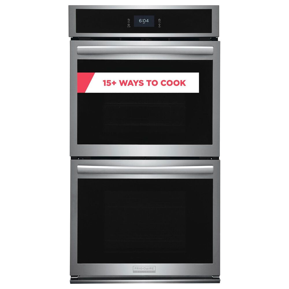 Frigidaire Gallery Gallery 2-Piece Kitchen Package with Stainless Steel 27&quot; Double Electric Wall Oven and Black 36&quot; Induction Cooktop, , large