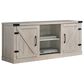 HOMLUX 58" TV Stand with Barn Cabinets and Open Shelves in Dusty Gray, , large