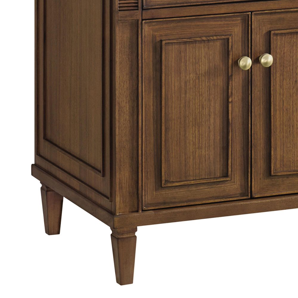 James Martin Vanities Lorelai 72&quot;Double Vanity in Mid-Century Walnut with 3 cm Eternal Jasmine Pearl Quartz Top, , large