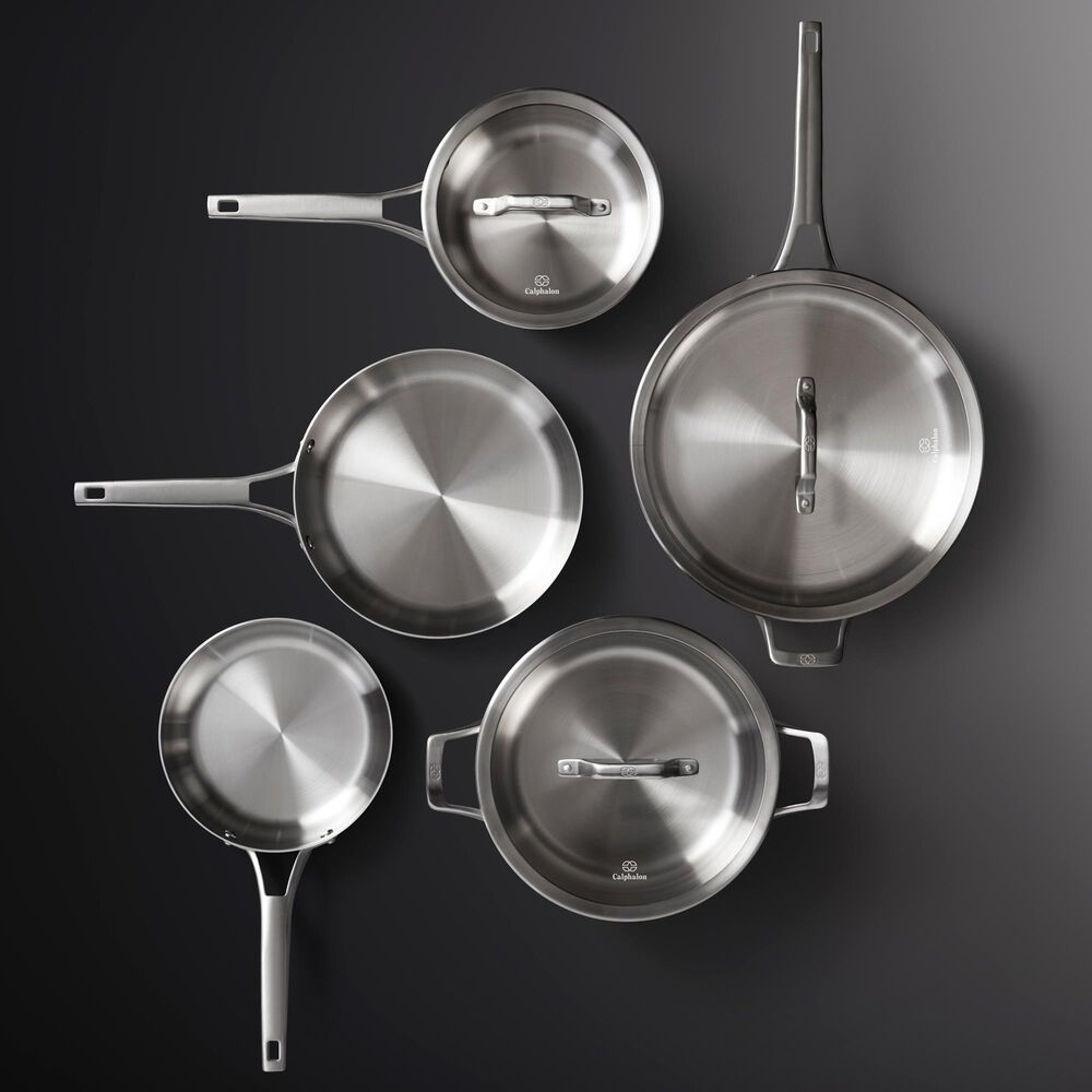 Calphalon Premier Stainless Steel 13-Piece Cookware Set Silver