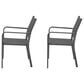Hearth and Haven Outdoor Modern Aluminum Dining Chair with Mesh Seat in Dark Gray (Set of 2), , large