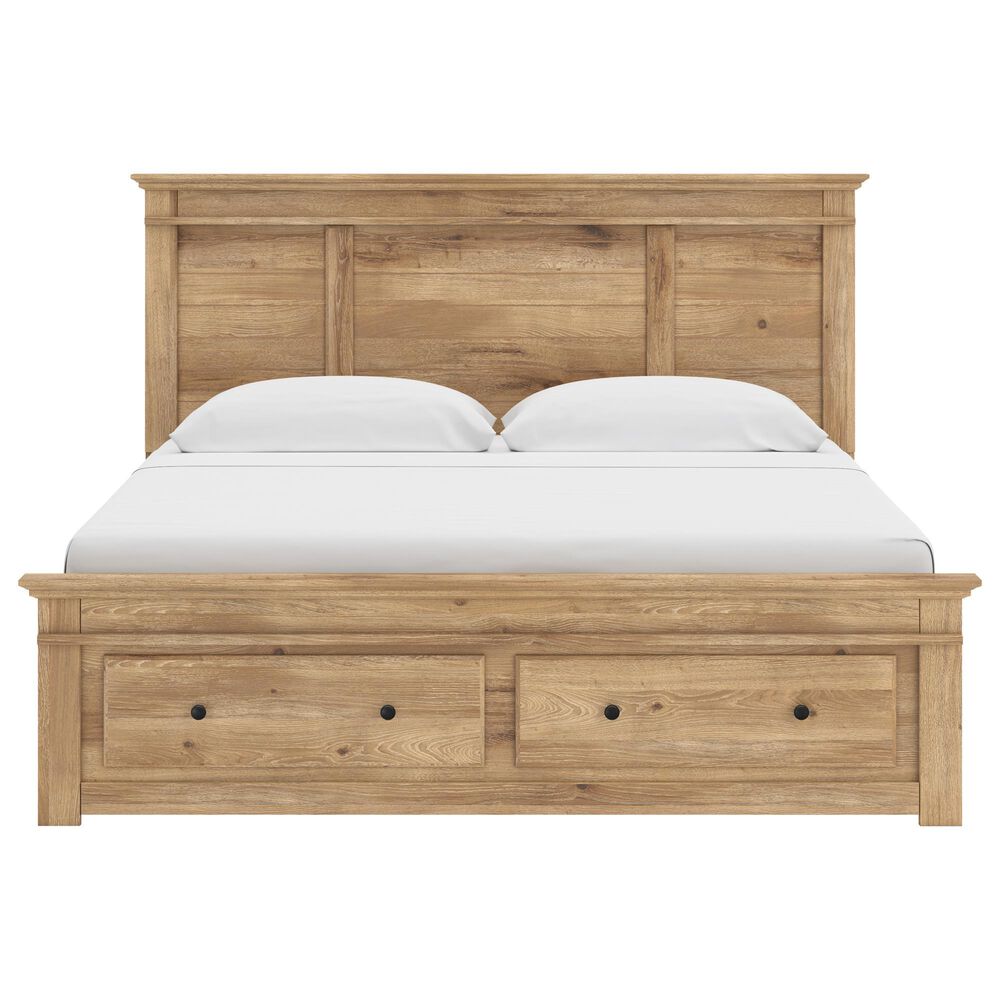 Ashley Makidern 2-Piece King Storage Bedroom Set with Six Drawers in Natural Brown, , large