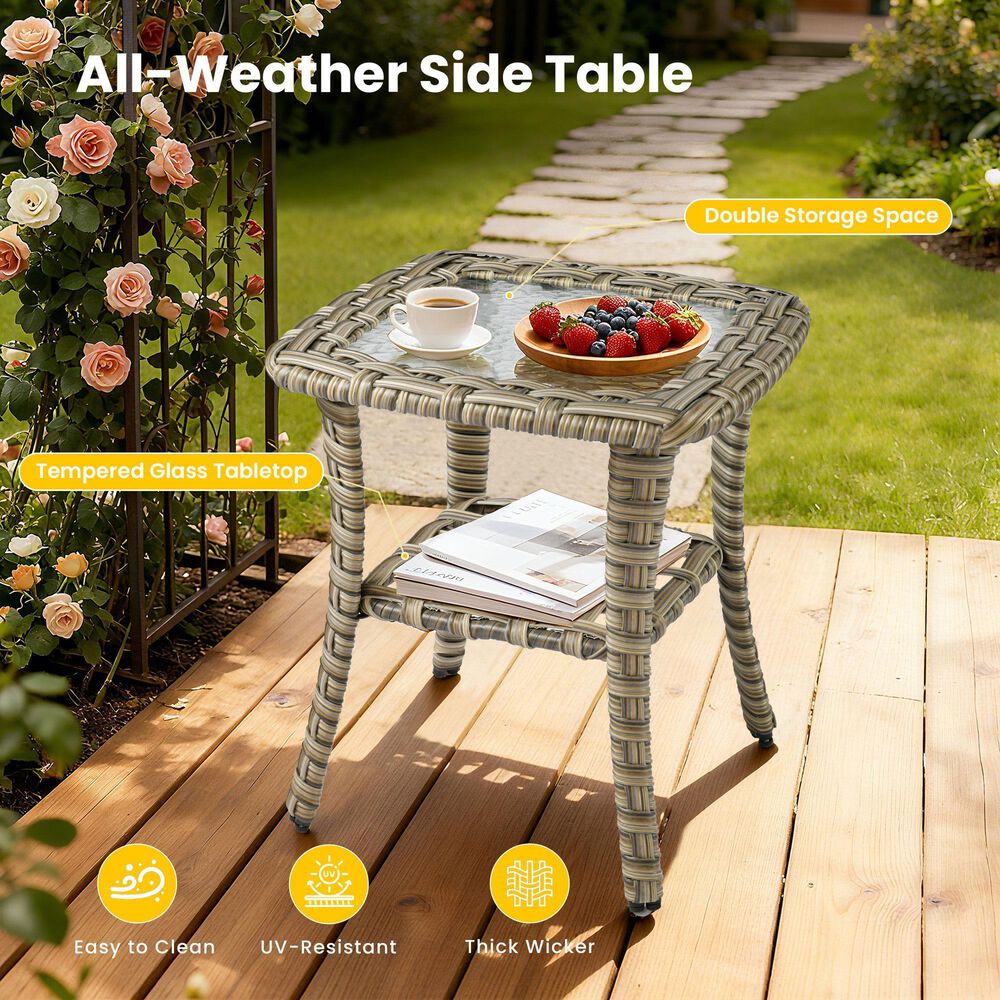 HOMLUX 9-Piece Patio Conversation Set in Denim Blue, , large