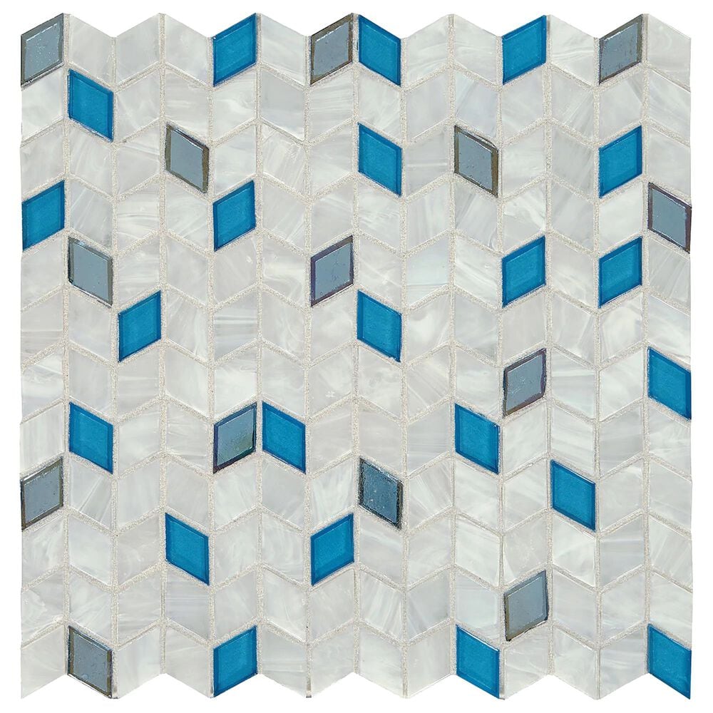 Dal-Tile Interstellar Blue Bayou 1" x 1" Mosaic Glass Tile, , large