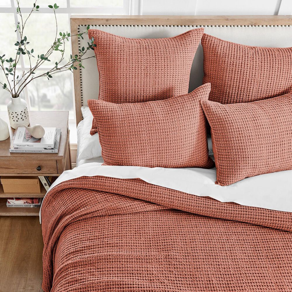 Levtex Mills Waffle 3-Piece Full/Queen Quilt Set in Adobe, , large
