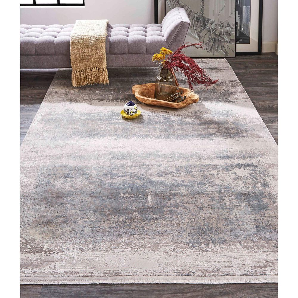 Feizy Cadiz 7&#39;9&quot; x 11&#39; Light Gray Area Rug, , large