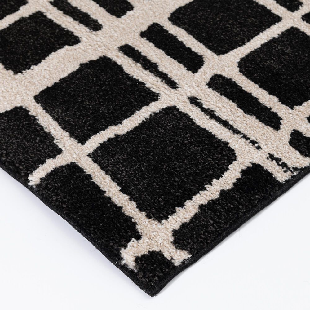 Central Oriental Oklahoma Titon Iron and White Sand 5' x 7'3" Area Rug, , large