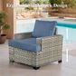 HOMLUX 7-Piece Modular Patio Conversation Set in Denim Blue, , large