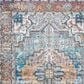 Safavieh Aria 6"6" Round Turquoise and Light Orange Area Rug, , large