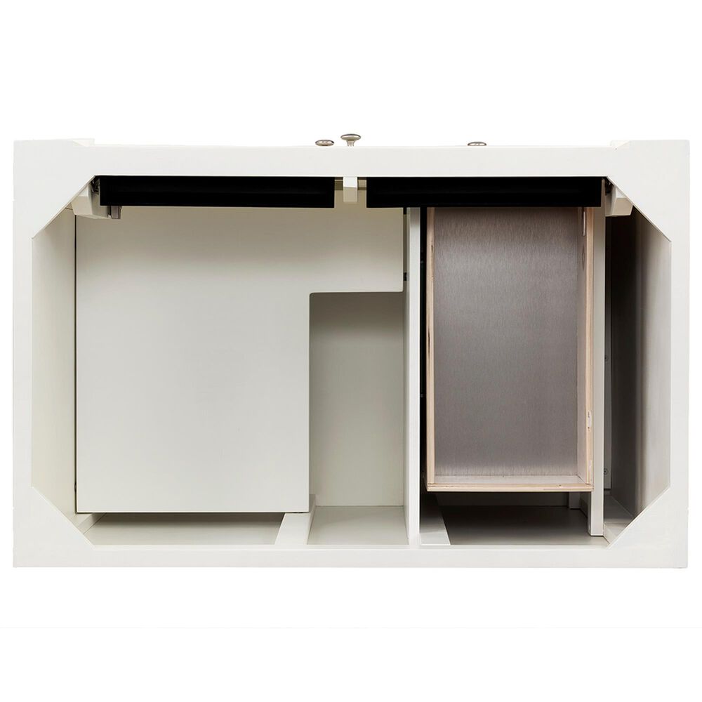 James Martin Vanities Bristol 36&quot; Single Bathroom Vanity in Bright White with Single Hole 3 cm White Zeus Quartz Top and Rectangular Sink, , large