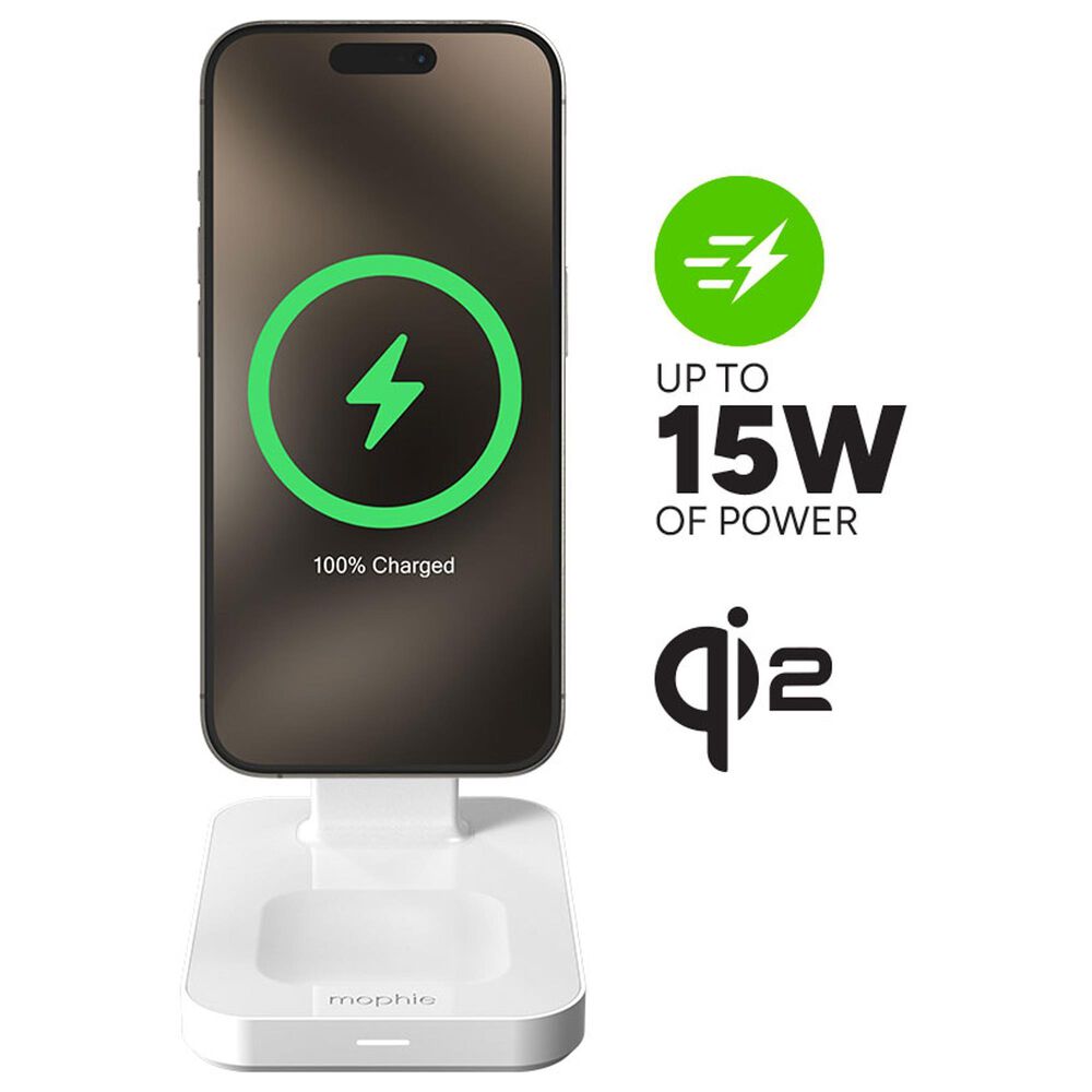 Mophie 3-in-1 Snap Plus Wireless Charge Stand in White, , large
