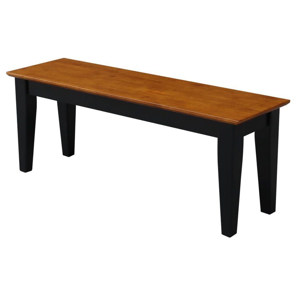 International Concepts Shaker Bench in Black/Cherry, , large