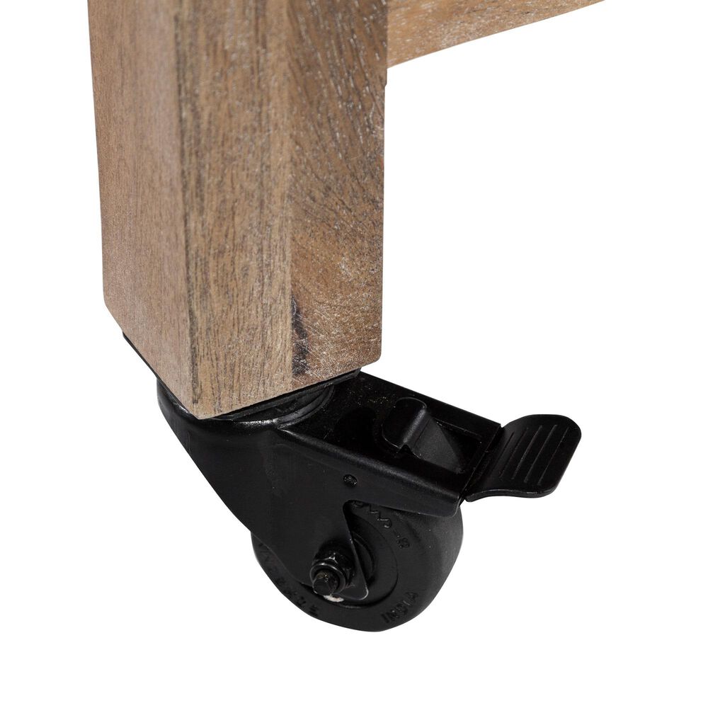 Mercana Stuart I Kitchen Island in Light Brown and Matte Black, , large