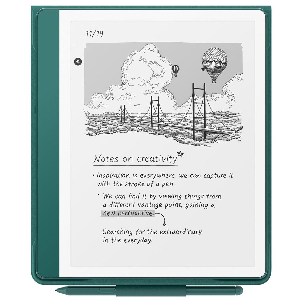 Amazon Plant-Based Leather Folio Cover with Magnetic Attach in Jade, , large