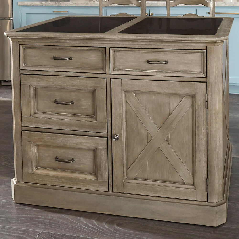Homestyles Mountain Lodge Kitchen Island in Gray, , large