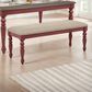 Linon Home Decor Trimble Dining Bench in Red, , large