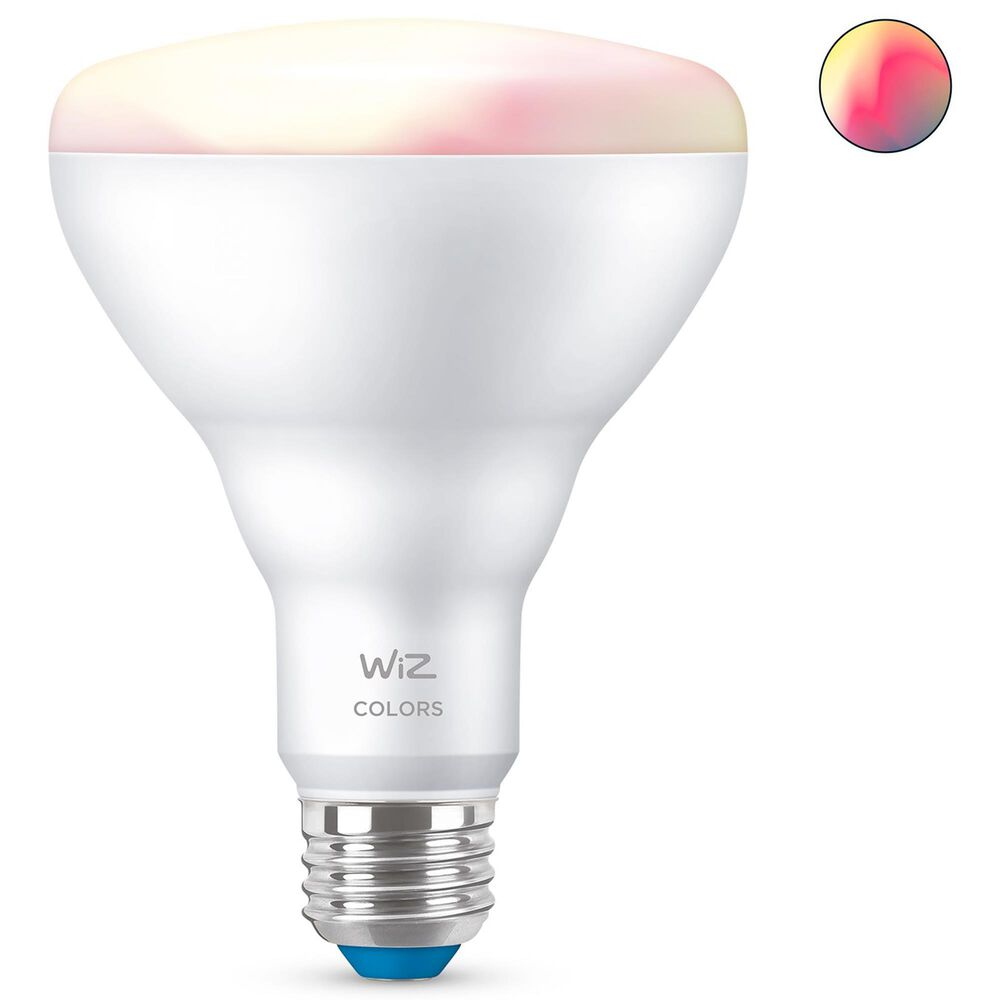 Wiz Smart Lighting Br30 E26 Color Wi-Fi Bulb in White, , large
