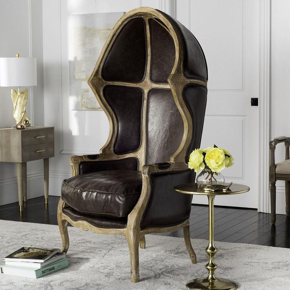 Safavieh Sabine Balloon Chair in Brown, , large