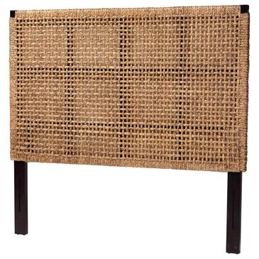 Baxton Studio Alise King Headboard in Natural Brown and Dark Brown, , large