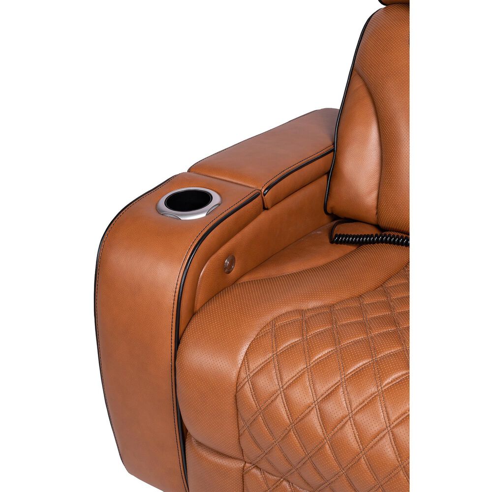 Aurora Furnishings Power Recliner with Power Headrest in Livorno 