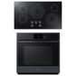 Samsung 2-Piece Kitchen Package with Matte Black Steel 30" Built-In Convection Single Wall Oven and Stainless Steel Smart Electric 36" Cooktop, , large