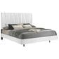 New Heritage Europa California King Upholstered Panel Bed with Lighting in White, , large