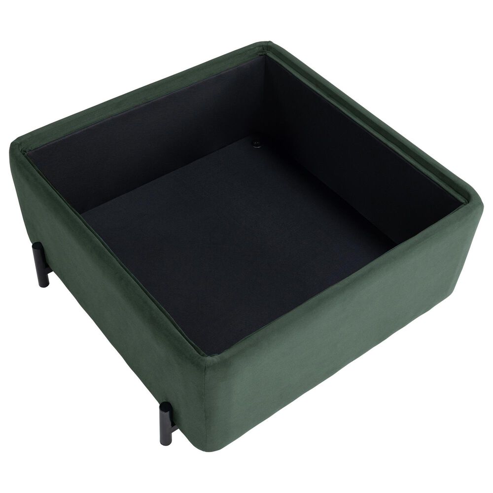 Lifestyle Solutions Kona Large Storage Ottoman in Green, , large