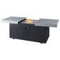 Plank and Hide Rectangular Functional Fire Pit in Black and Concrete, , large
