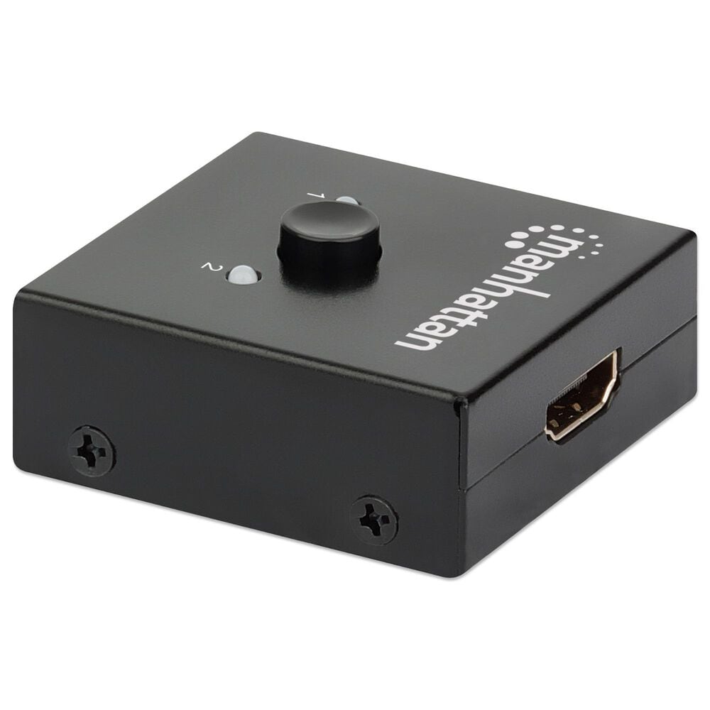 Manhattan 4K 60Hz Bi-Directional 2-Port HDMI Switch in Black, , large