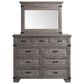 Hawthorne Furniture Forge 9-Drawer Dresser and Mirror in Wire Brushed Steel Gray, , large