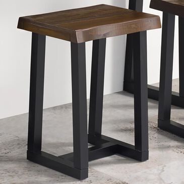 Steve Silver Jennings Live Edge Stool in Distressed Cherry and Ebony, , large