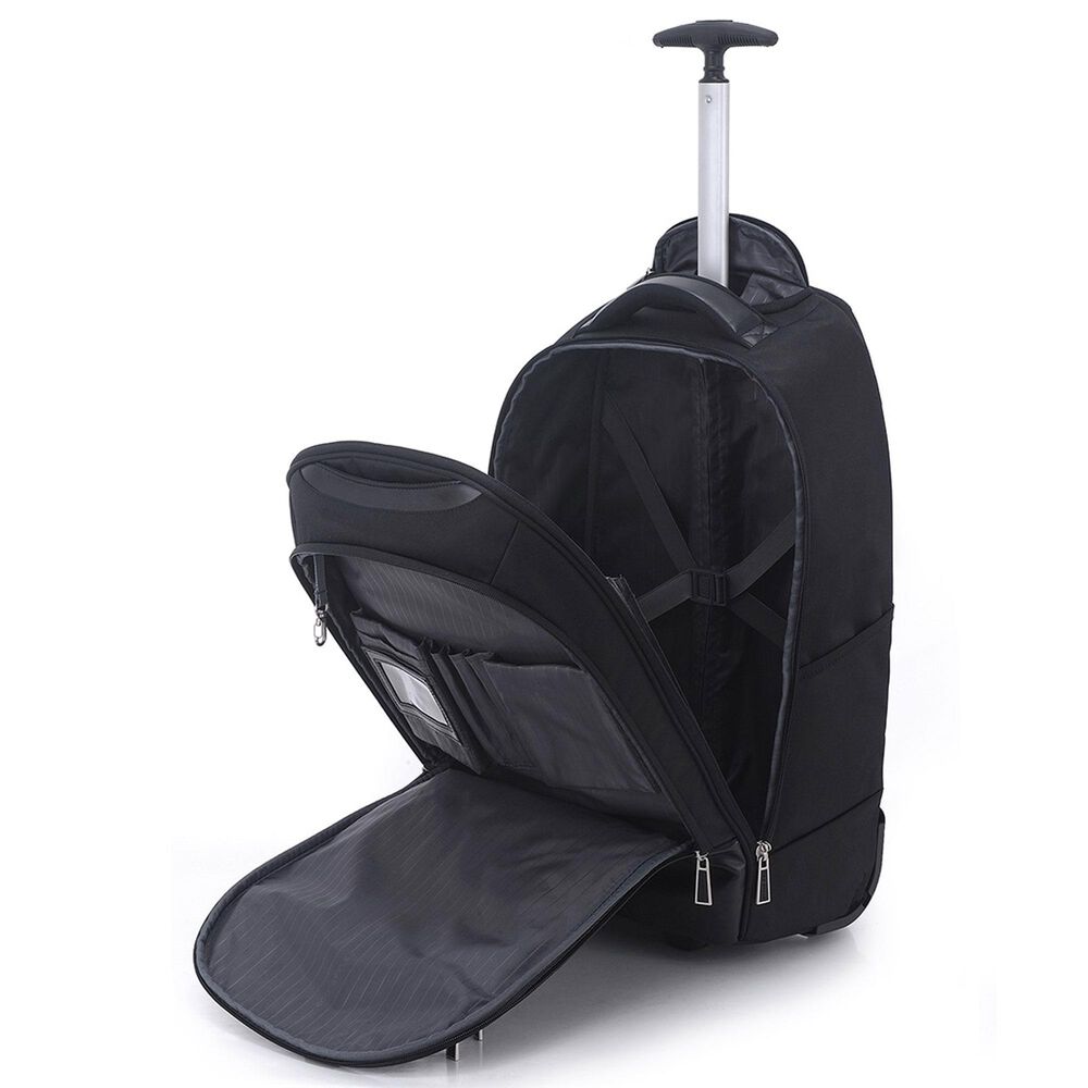 EcoStyle Tech Exec Rolling Backpack in Black, , large