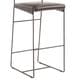 Home Trends & Design New York Bar Stool in Powder Coated Black with Top Grain Leather, , large