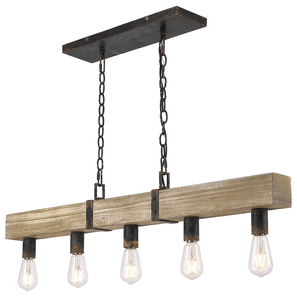Golden Lighting Garrett Linear Pendant in Antique Black, , large