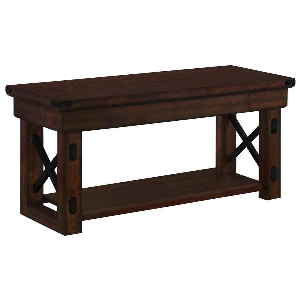 Ameriwood Furniture Wildwood Entryway Bench in Mahogany, , large