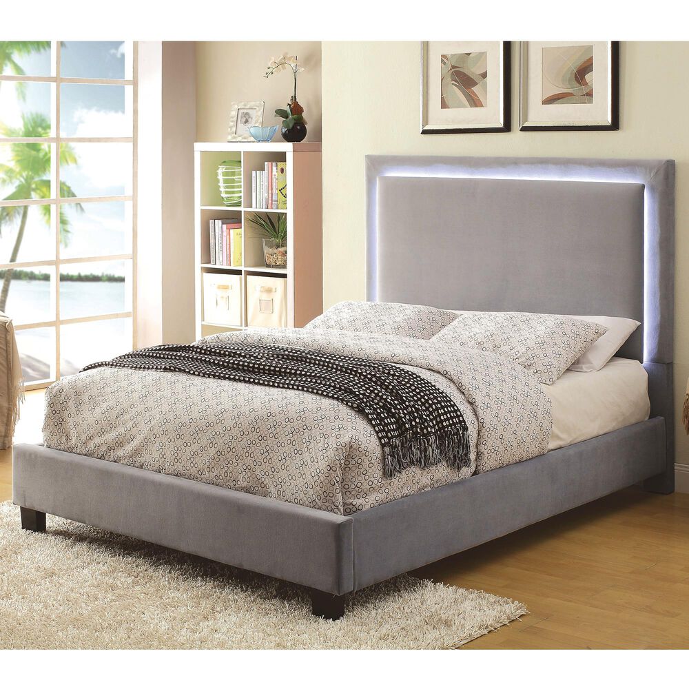 Furniture of America May Queen Platform Bed in Gray, , large