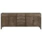 Lexora Home Laurel 84" Double Bathroom Vanity in Grey Oak with White Quartz Top and Rectangular Sinks, , large