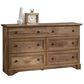 Sauder Palladia 6 Drawer Dresser in Vintage Oak, , large