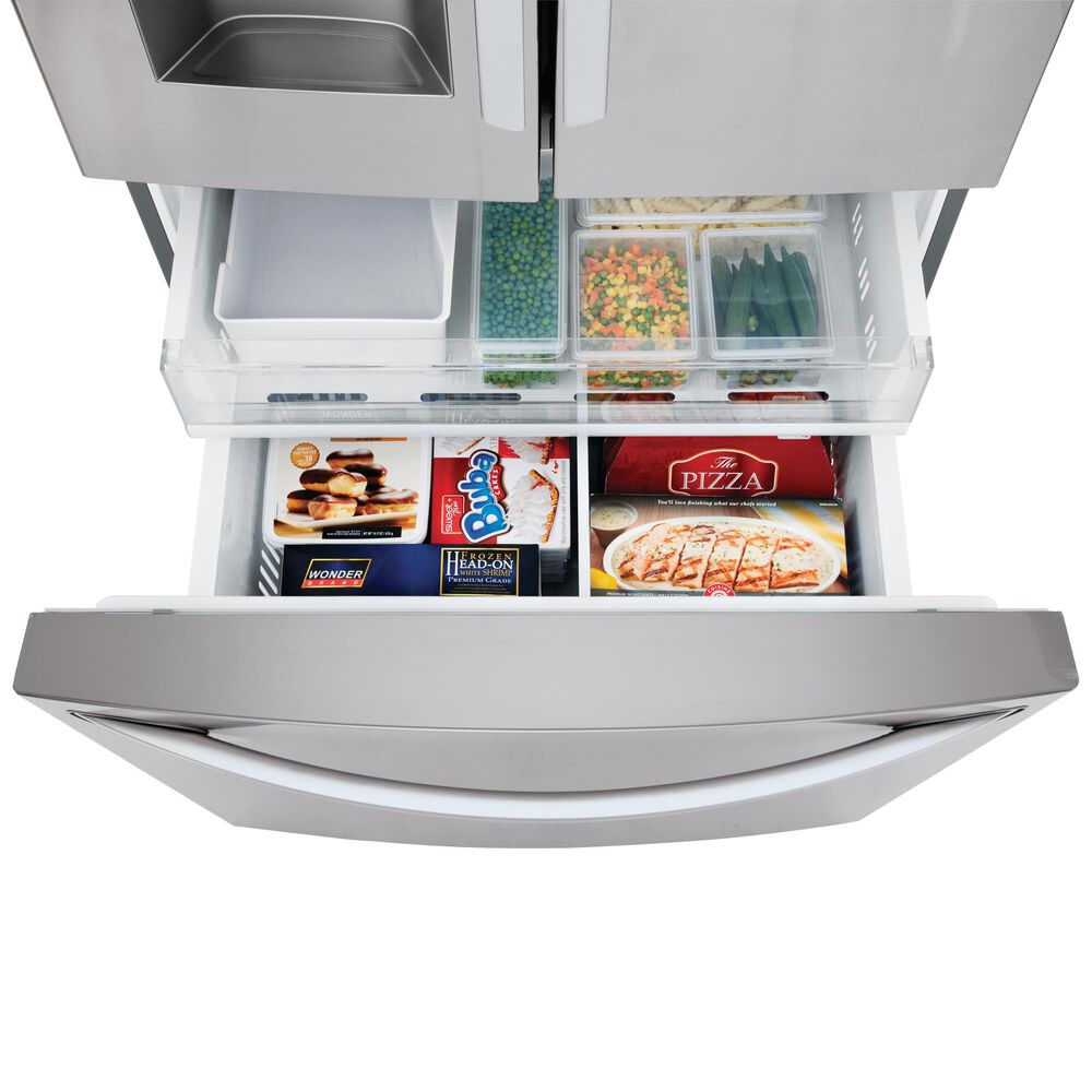 LG 26 Cu. Ft. 3-Door French Door Refrigerator with SmartThinQ in Stainless Steel with Dual Icemaker, , large