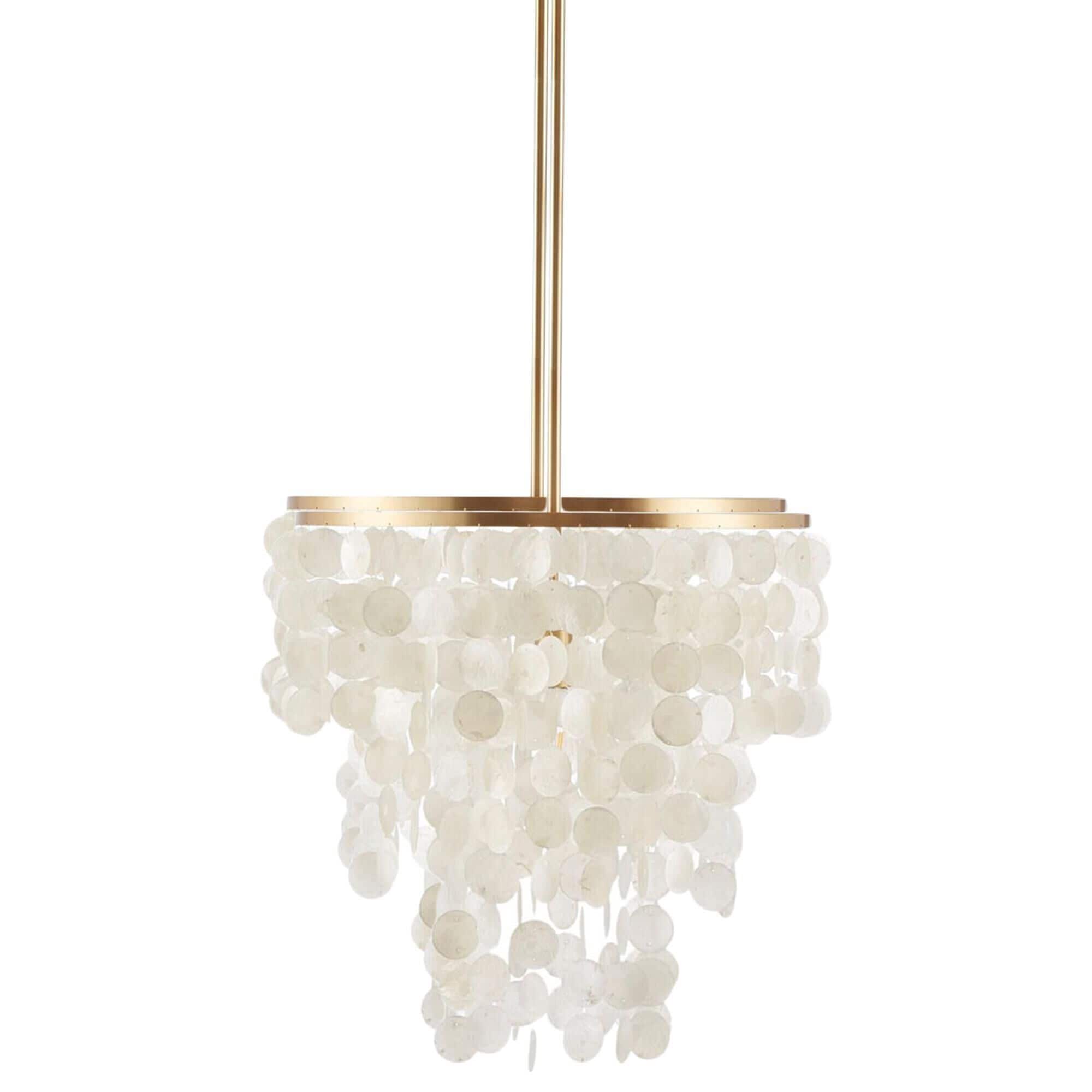 Gold capiz chandelier cheap