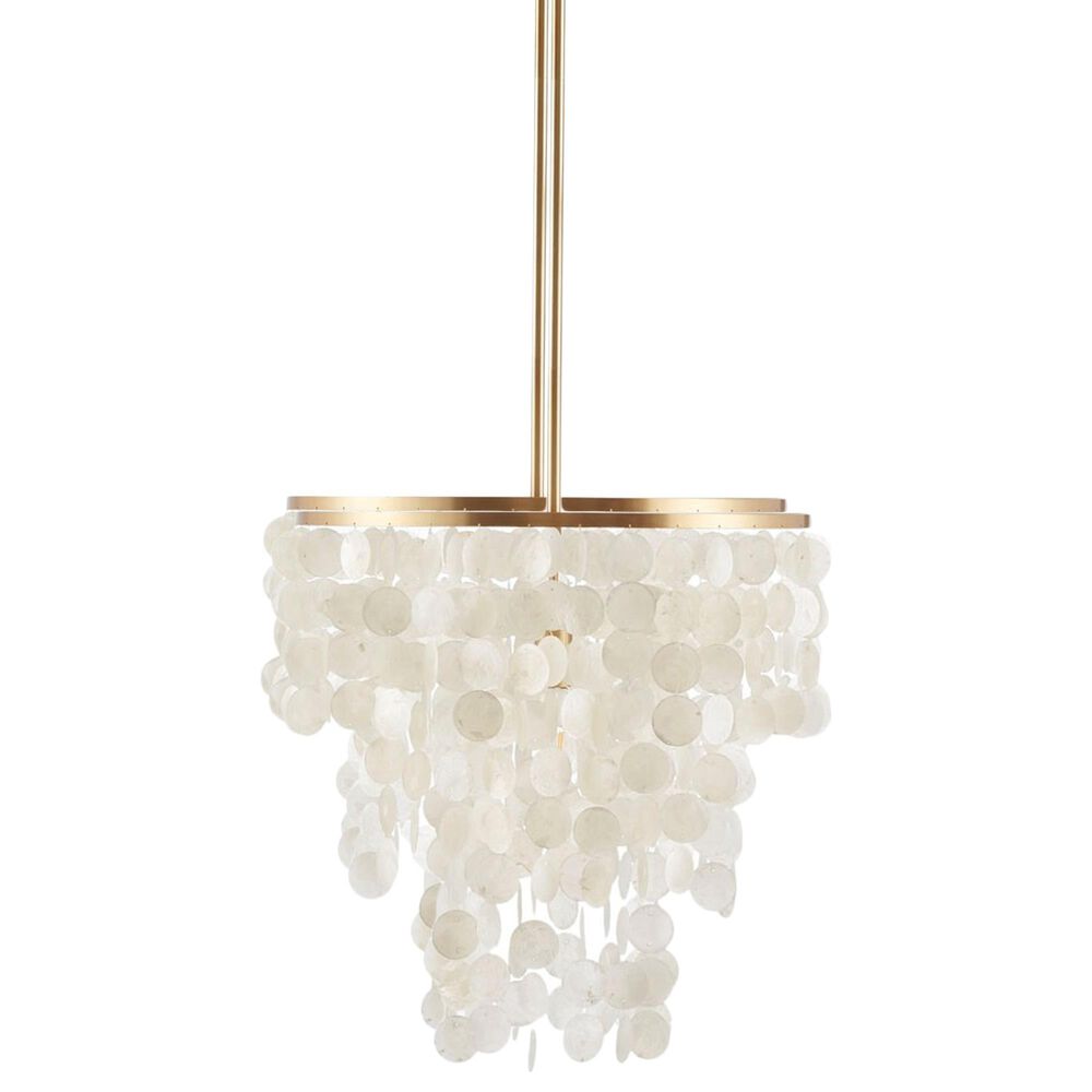Hampton Park Isla Layered Capiz Chandelier in Gold, , large