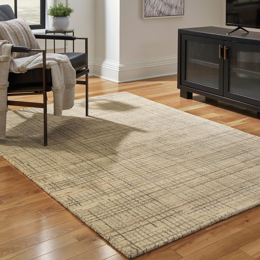 Ashley Janston 5&#39; x 7&#39; Ivory, Gray and Tan Area Rug, , large